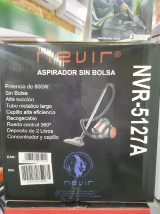 Aspiradora Nevir SIN BOLSA 800W Nueva