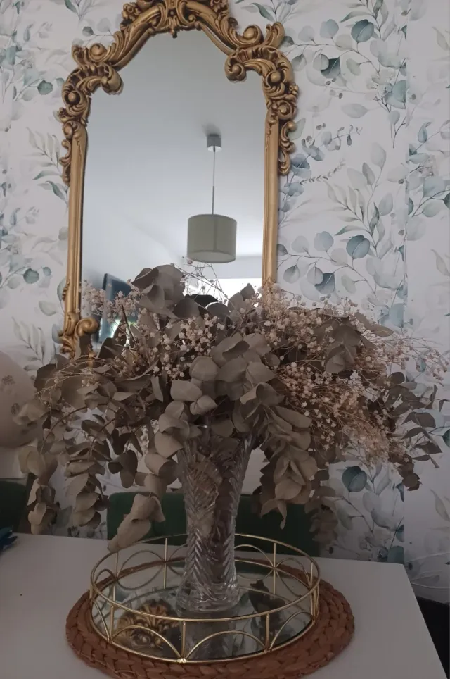 Centro de mesa flores secas eucalipto y paniculata