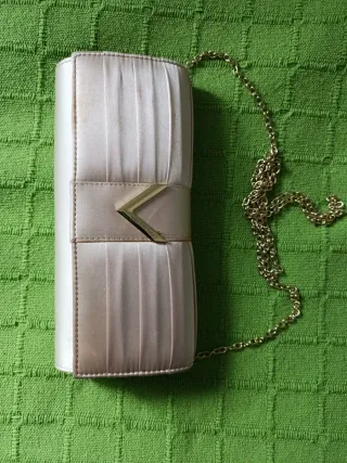 Bolso de fiesta Valentino beige y dorado