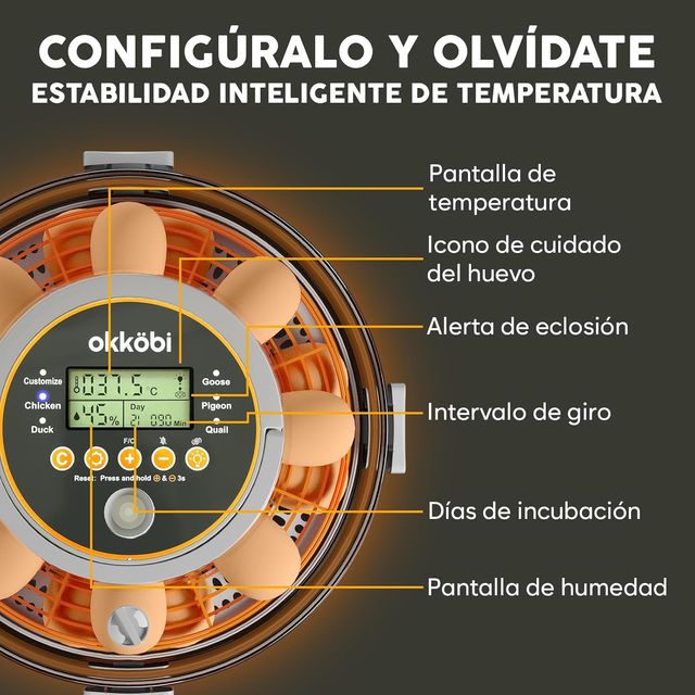 NUEVO - Incubadora Okköbi Automática Huevos