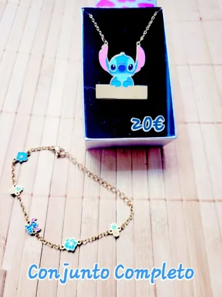 Conjunto Collar y Pendientes Stich Personalizado
