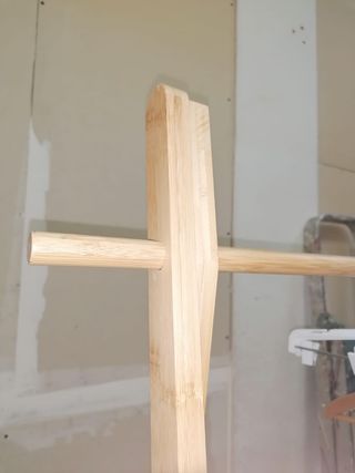 Perchero expositor ropa bambú