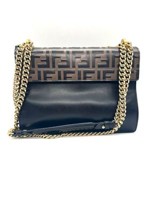 Borsa Fendi Kan U Nero e Marrone di seconda mano