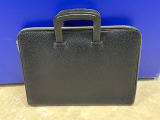 Cartera portadocumentos piel vintage negra