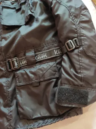 Chaqueta de moto KUM negra hombre, talla L.