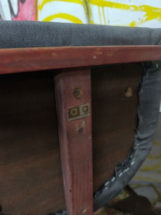 Silla Vintage Ag. Diseño Madera y Tela