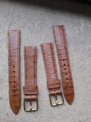 Cinturini vintage vera pelle marrone