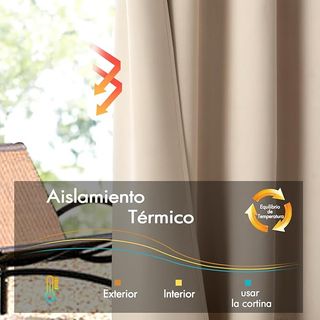 Cortinas opacas beige