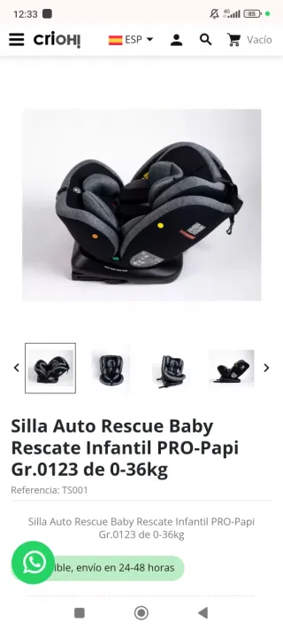 Silla Auto Rescue Baby Rescate Infantil PRO