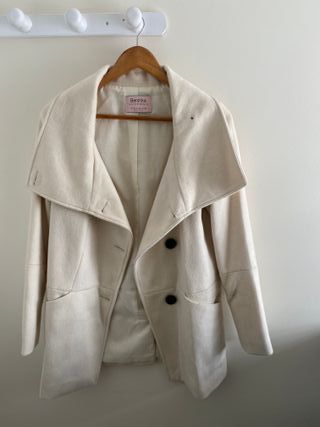 Abrigo paño cuello chimenea