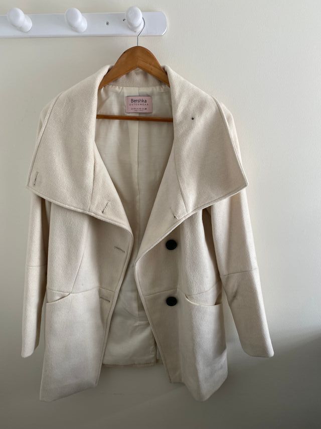 Abrigo paño cuello chimenea