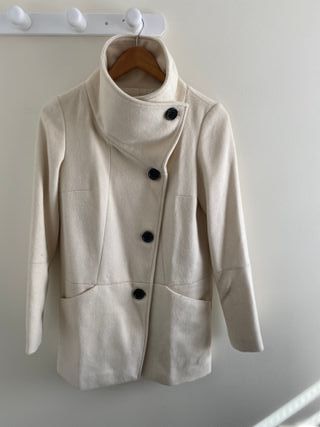 Abrigo paño cuello chimenea