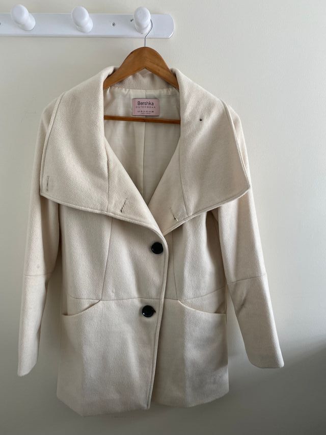 Abrigo paño cuello chimenea