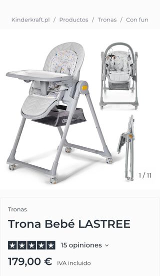 Trona Kinderkraft Lastree 2 en 1