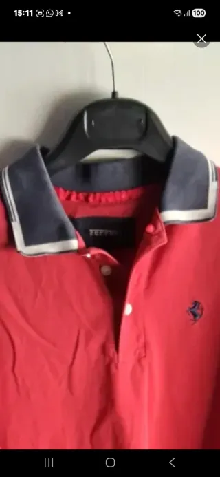Polo Ferrari Rojo. TALLA  XL