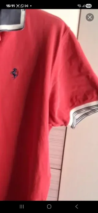 Polo Ferrari Rojo. TALLA  XL