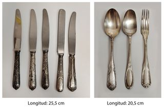 Lote Menaje Alpaca Años 50