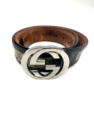 Cinturón Gucci GG Monogram Hebilla Doble G