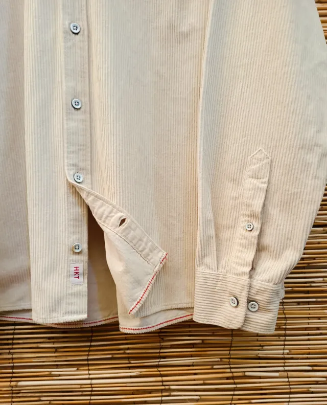 Camisa Pana Beige Hackett London Talla XL