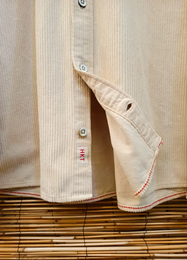 Camisa Pana Beige Hackett London Talla XL