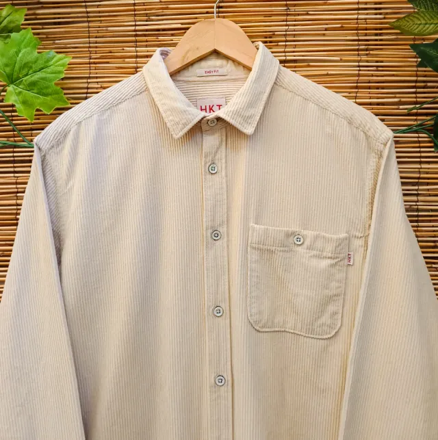 Camisa Pana Beige Hackett London Talla XL