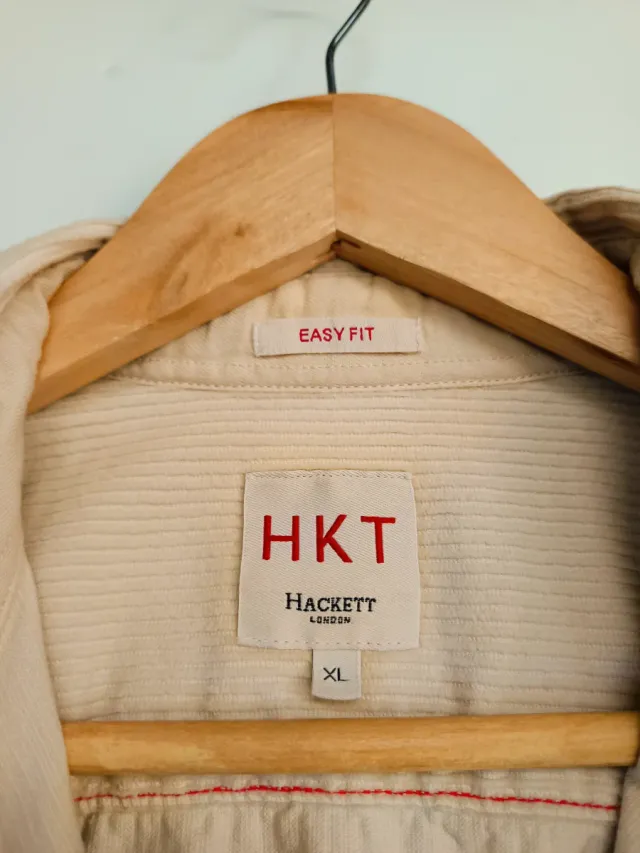 Camisa Pana Beige Hackett London Talla XL