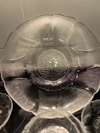 Fuente y 6 boles de cristal