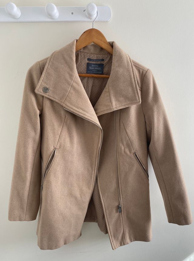 Abrigo paño cremallera