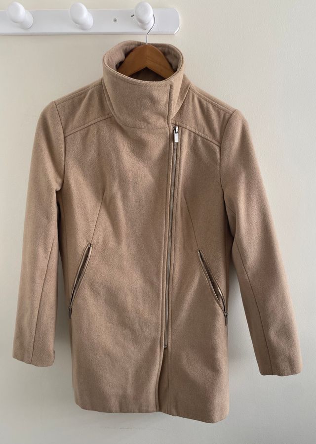 Abrigo paño cremallera