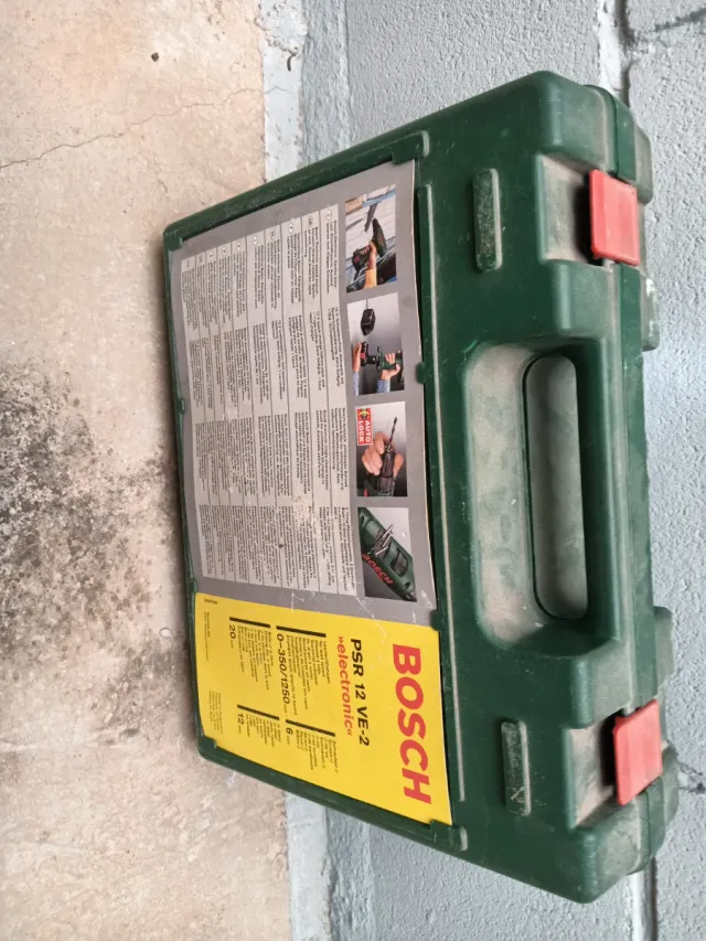 Taladro Bosch PSR 12 VE-2 + Cargador,Batería Floja