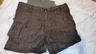 Bermudas mujer marrones y verdes