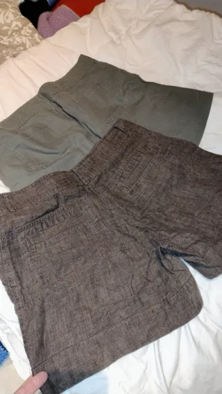 Bermudas mujer marrones y verdes