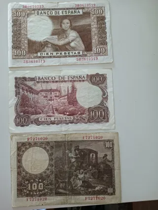 Lote completo de Billetes antiguos de España - 100