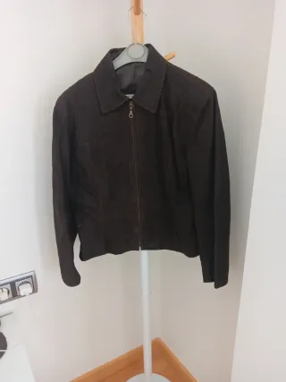 Cazadora de ante marrón