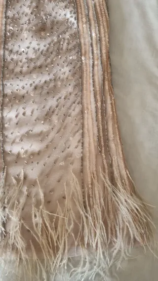 Vestido Rosa Clará invitada plateado