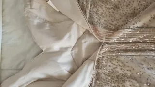 Vestido Rosa Clará invitada plateado