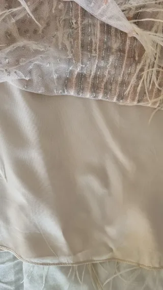 Vestido Rosa Clará invitada plateado