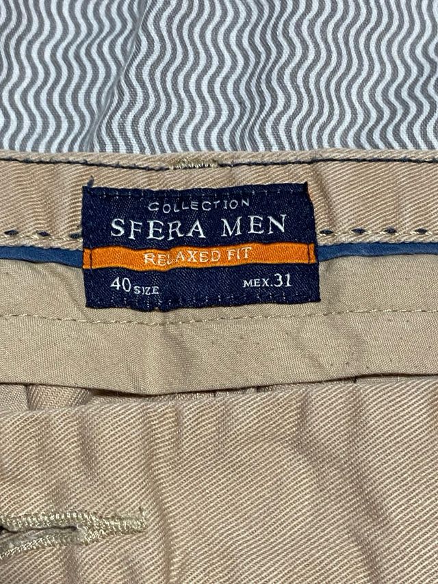 Pantalón largo beige