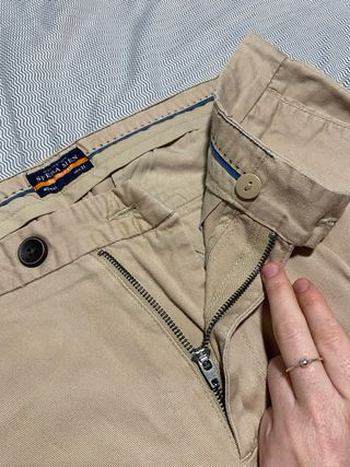 Pantalón largo beige