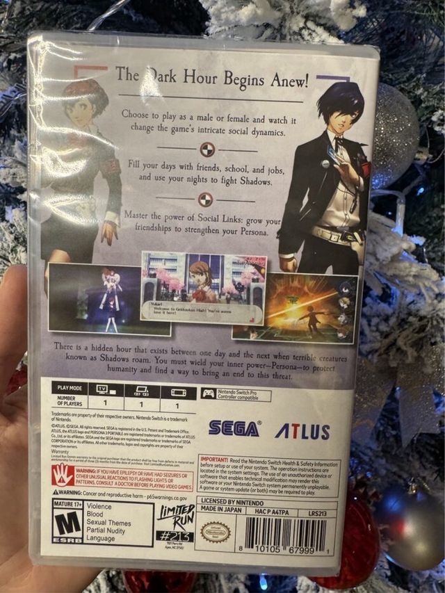 Persona 3 Portable Nintendo Switch LRG Nuevl