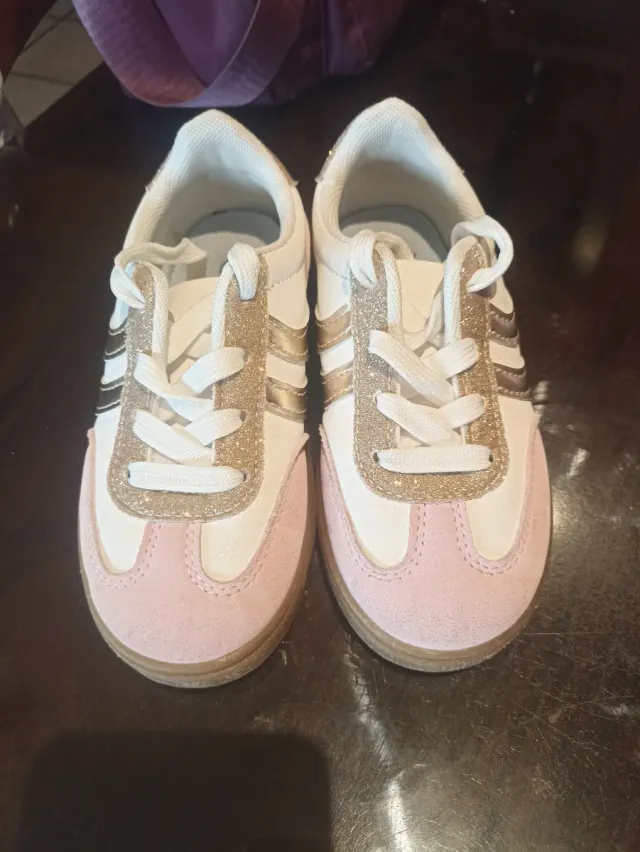 Zapatillas niña blancas y rosas 29/30