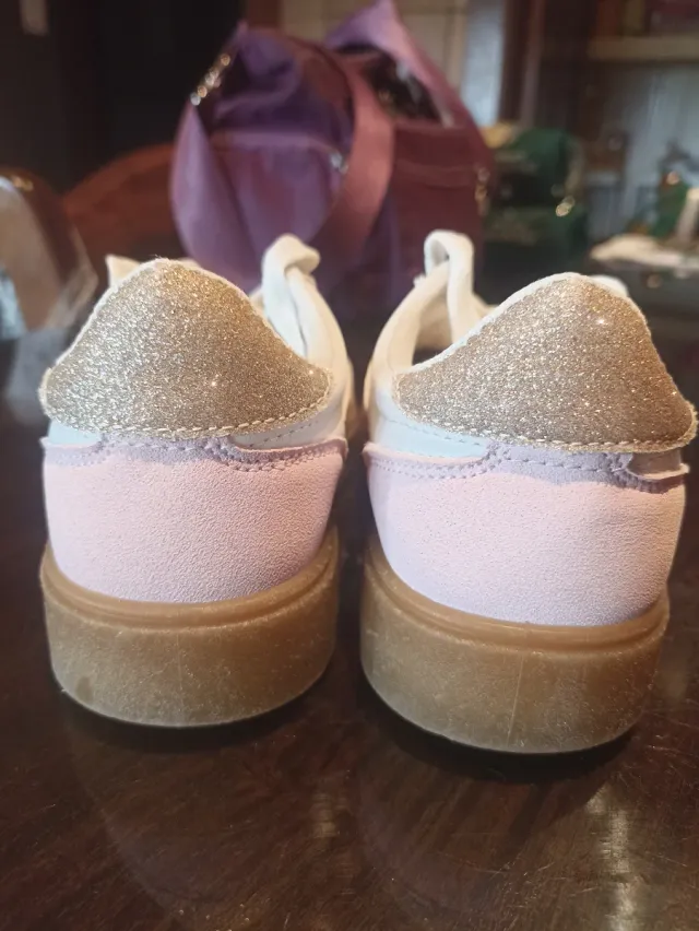 Zapatillas niña blancas y rosas 29/30