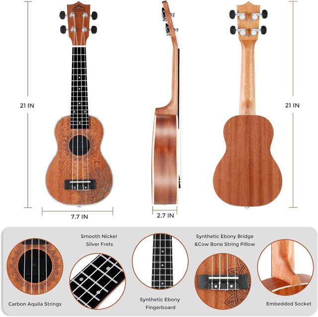 Kit Ukelele Soprano 21 + Accesorios