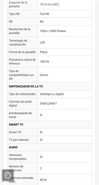 Televisión Samsung UE40N5300AK 40 Full HD Smart TV