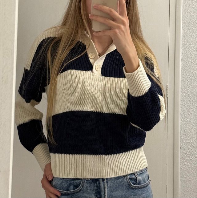 Jersey rayas azul y blanco / talla S/M