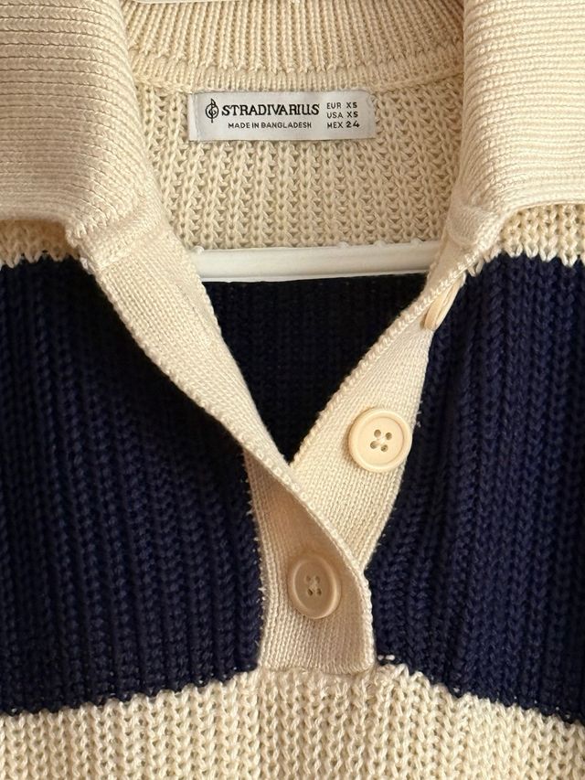 Jersey rayas azul y blanco / talla S/M