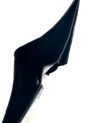 Cartera Hermès Negra Piel Cocodrilo Vintage