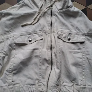 Giacca donna denim bianca