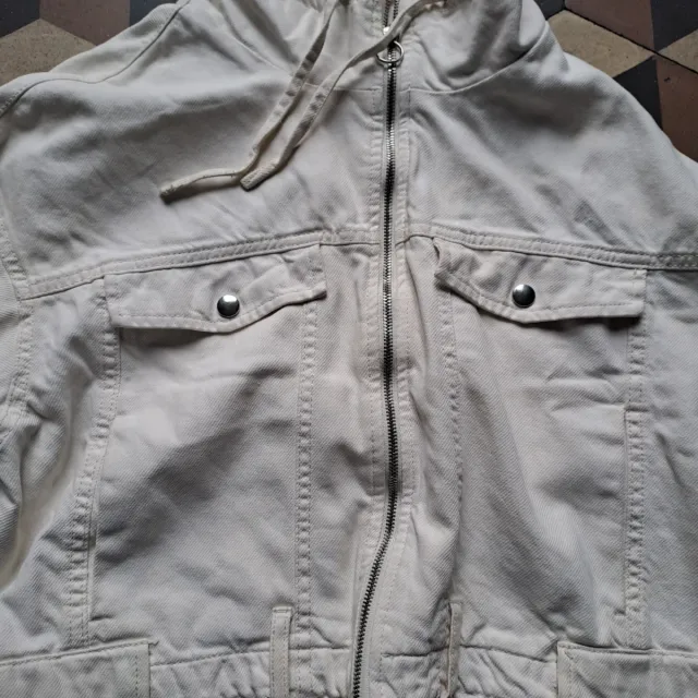 Giacca donna denim bianca