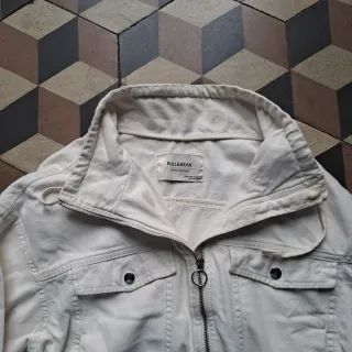 Giacca donna denim bianca